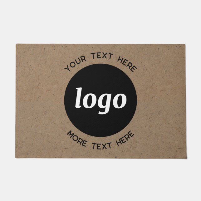 Einfache Logos für Textverarbeitung - Willkommen Fußmatte (Vorderseite)