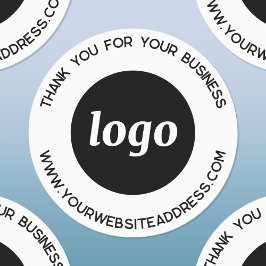 Einfache Logos für Unternehmen Vielen Dank Etiketten