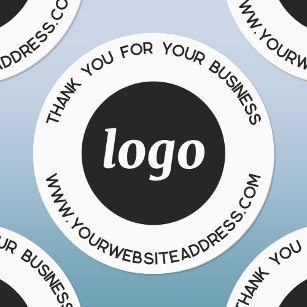 Einfache Logos für Unternehmen Vielen Dank Etiketten