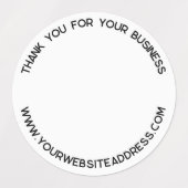 Einfache Logos für Unternehmen Vielen Dank Etiketten (Design 1)