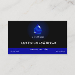 Einfache Logos - Jewel Blue Sapphire Logo Visitenkarte