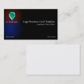 Einfache Logos - Jewel-Logo aus Red Blue Glass Visitenkarte (Vorne/Hinten)
