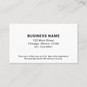 Einfache Logos Schwarz und Weiß Star Treuekarte (Rückseite)