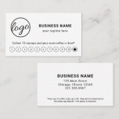 Einfache Logos Schwarz und Weiß Star Treuekarte (Vorne/Hinten)