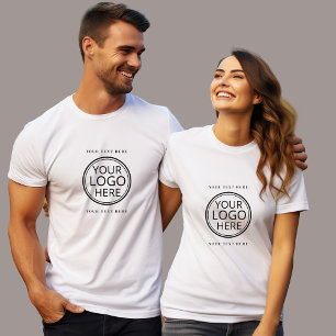 Einfache Logos und 2 Texte Business Corporation T-Shirt