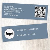 Einfache Logos und QR-Code Dusty Blue Gray