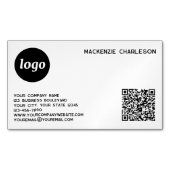 Einfache Logos und QR-Codes Magnetische Visitenkarte (Vorderseite)