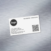 Einfache Logos und QR-Codes Magnetische Visitenkarte (Beispiel)