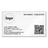 Einfache Logos und QR-Codes Magnetische Visitenkarte (Vorderseite)