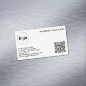 Einfache Logos und QR-Codes Magnetische Visitenkarte (Beispiel)