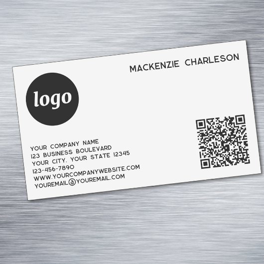 Einfache Logos und QR-Codes Magnetische Visitenkarte