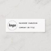 Einfache Logos und QR-Codes Mini Visitenkarte (Vorderseite)