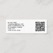 Einfache Logos und QR-Codes Mini Visitenkarte (Rückseite)