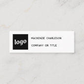 Einfache Logos und QR-Codes Mini Visitenkarte (Vorderseite)