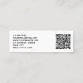 Einfache Logos und QR-Codes Mini Visitenkarte (Rückseite)