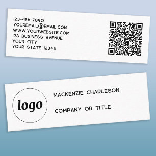 Einfache Logos und QR-Codes Mini Visitenkarte
