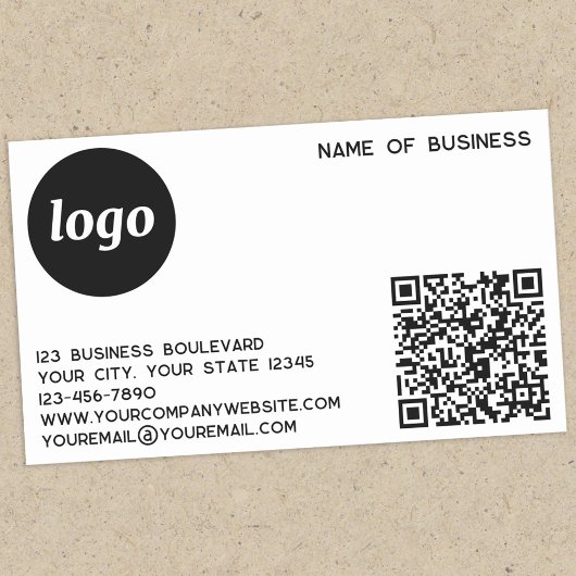 Einfache Logos und QR-Codes Rechteckiger Aufkleber