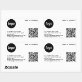 Einfache Logos und QR-Codes Rechteckiger Aufkleber (Blatt)