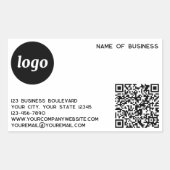 Einfache Logos und QR-Codes Rechteckiger Aufkleber (Vorderseite)