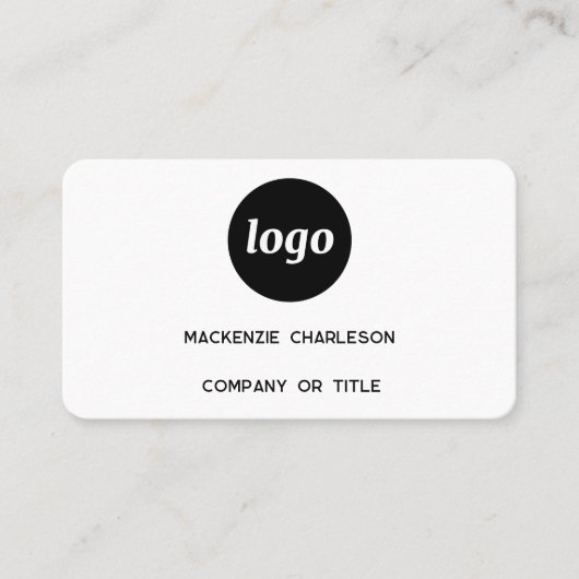 Einfache Logos und QR-Codes Visitenkarte (Vorderseite)