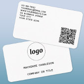 Einfache Logos und QR-Codes Visitenkarte