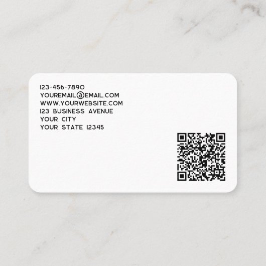Einfache Logos und QR-Codes Visitenkarte (Rückseite)