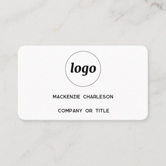 Einfache Logos und QR-Codes Visitenkarte (Vorderseite)