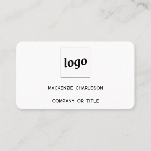 Einfache Logos und QR-Codes Visitenkarte (Vorderseite)