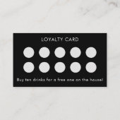 Einfache Logos und Schwarze Kundenkarte im Text Visitenkarte (Rückseite)