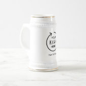 Einfache Logos und Text-Business-Beer Stein Bierglas (Vorderseite Links)