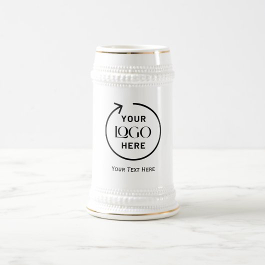 Einfache Logos und Text-Business-Beer Stein Bierglas (Mittel)