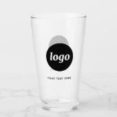 Einfache Logos und Text-Business-Bierglas Glas (Vorderseite)