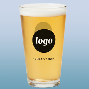 Einfache Logos und Text-Business-Bierglas Glas