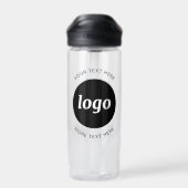Einfache Logos und Text-Business-Flasche Trinkflasche (Rückseite)