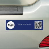 Einfache Logos und Text Business QR Code Navy Blue Autoaufkleber (Auf Auto)