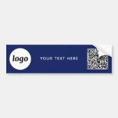 Einfache Logos und Text Business QR Code Navy Blue Autoaufkleber (Vorne)