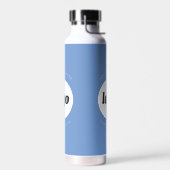 Einfache Logos und Text Business Sky Blau Trinkflasche (Links)