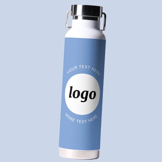 Einfache Logos und Text Business Sky Blau Trinkflasche