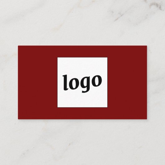 Einfache Logos und Text dunkel, rot Visitenkarte (Rückseite)