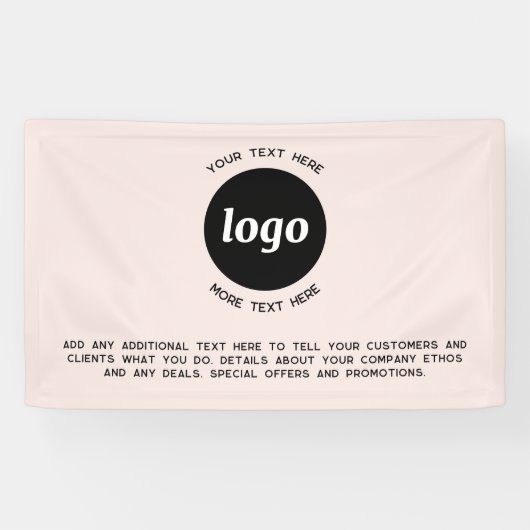 Einfache Logos und Text für Unternehmen - Rosa Far Banner (Horizontal)