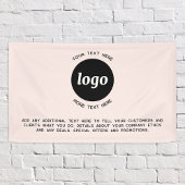 Einfache Logos und Text für Unternehmen - Rosa Far Banner