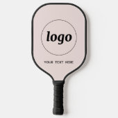 Einfache Logos und Text für Unternehmen - Rosa Far Pickleball Schläger (Rückseite)