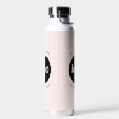 Einfache Logos und Text für Unternehmen - Rosa Far Trinkflasche (Links)