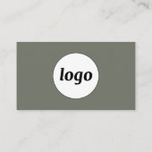 Einfache Logos und Text grün Visitenkarte (Rückseite)