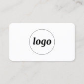 Einfache Logos und Text-QR-Code Beruflich Visitenkarte (Rückseite)