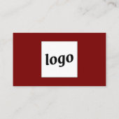 Einfache Logos und Text QR-Code Dunkel-Burgund-Rot Visitenkarte (Rückseite)