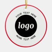 Einfache Logos und Text-QR-Code Keramik Ornament (Vorne)