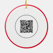 Einfache Logos und Text-QR-Code Keramik Ornament (Hinten)