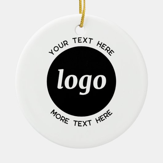Einfache Logos und Text-QR-Code Keramik Ornament (Vorne)