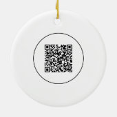 Einfache Logos und Text-QR-Code Keramik Ornament (Hinten)